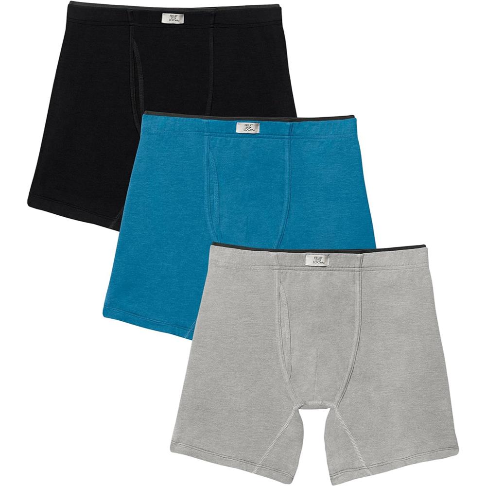 Fruit of the Loom Mens Crafted Comfort Boxer Briefs, 3-Pack