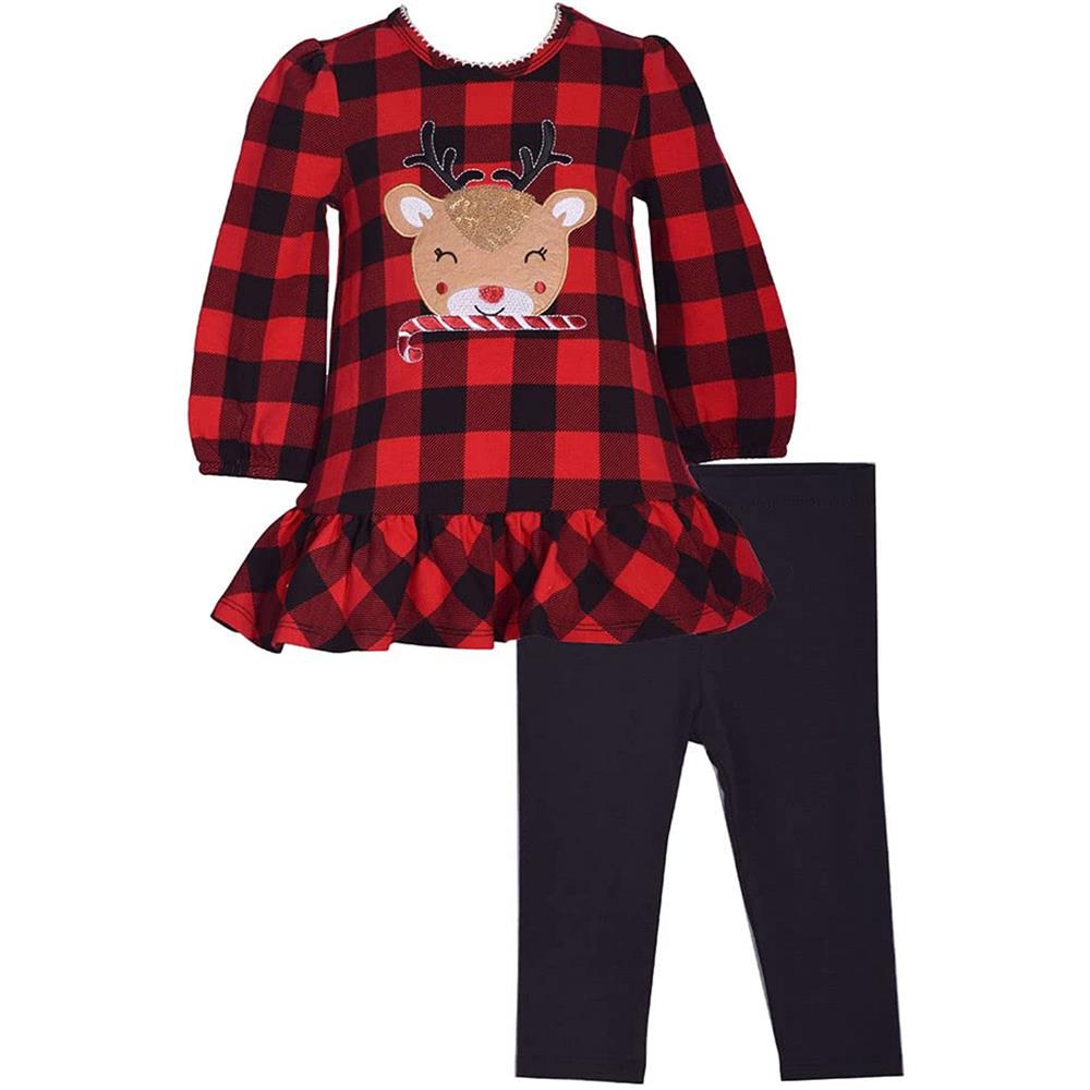 Bonnie Jean Girl's Holiday Christmas Leggings Set