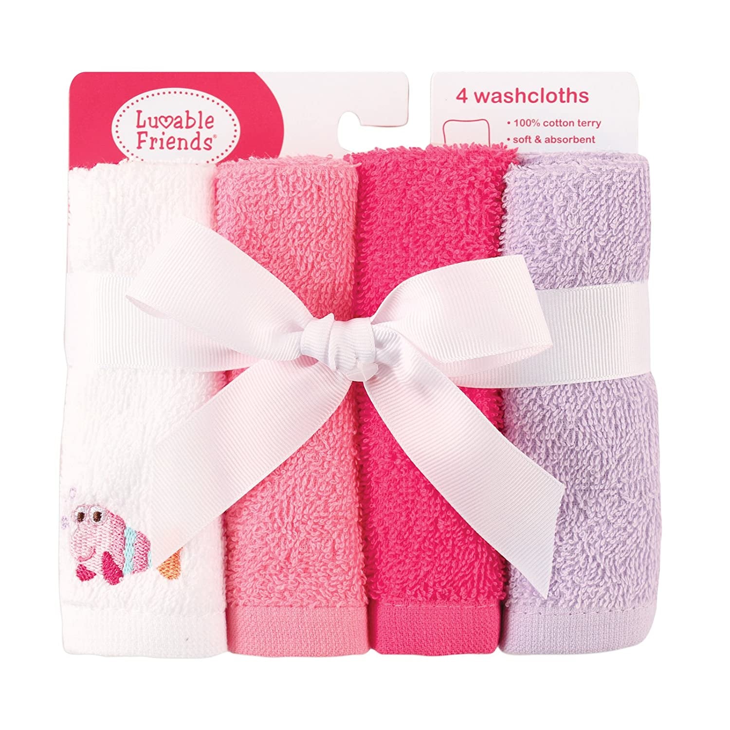 Luvable Friends Super Soft Cotton Washcloths