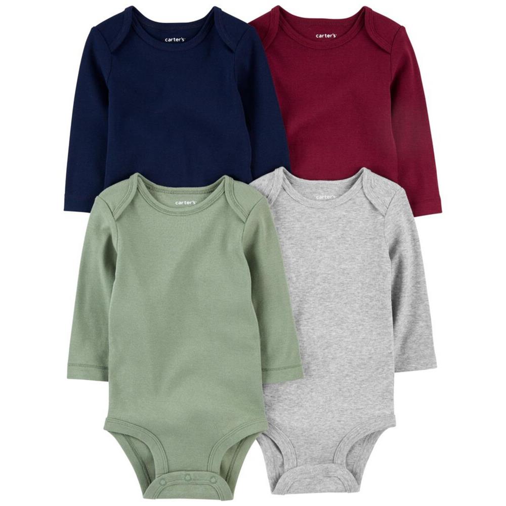 Carters Baby 4-Pack Long-Sleeve Bodysuits