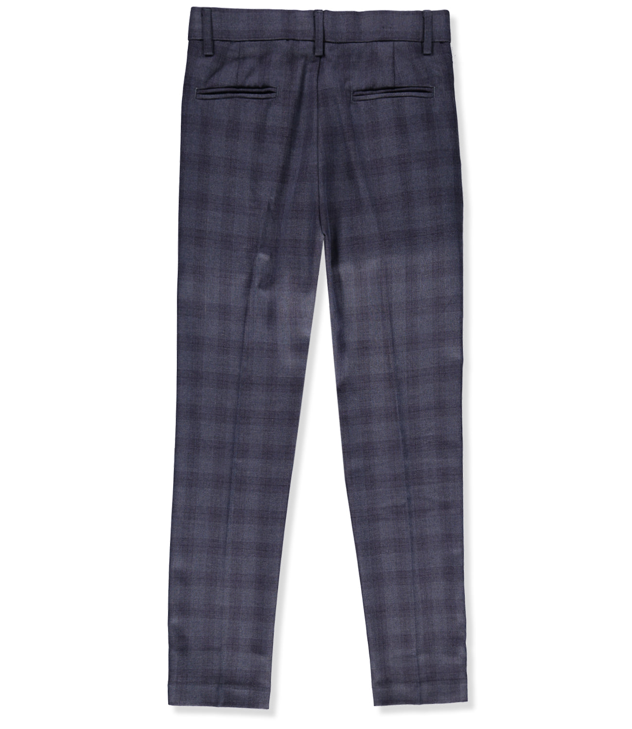 Leo & Zachary Boys 4-16 Adjustable Waist Slim Fit Glen Plaid Dress Pant