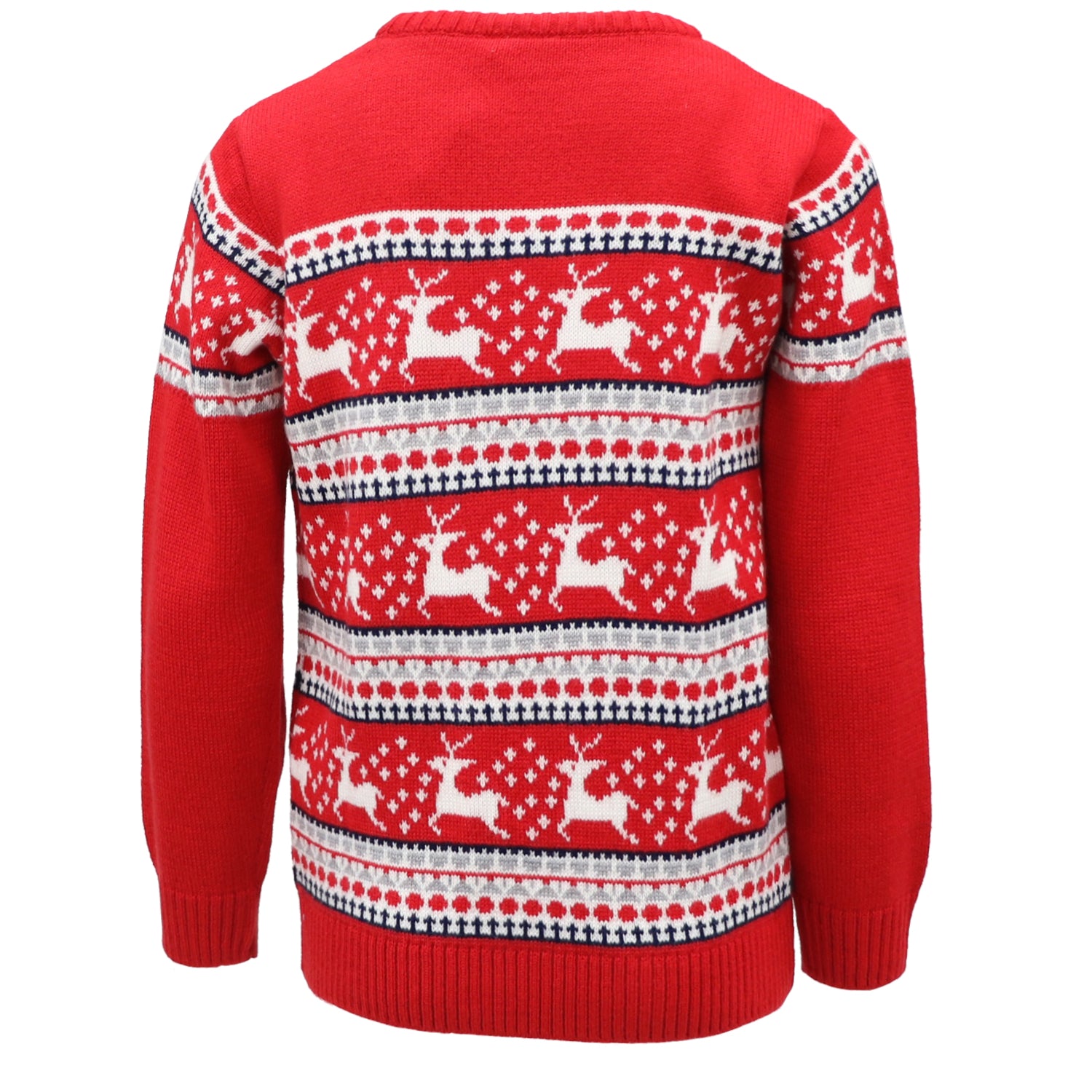 Kimu Boys 2-18 Reindeer Fairisle Sweater