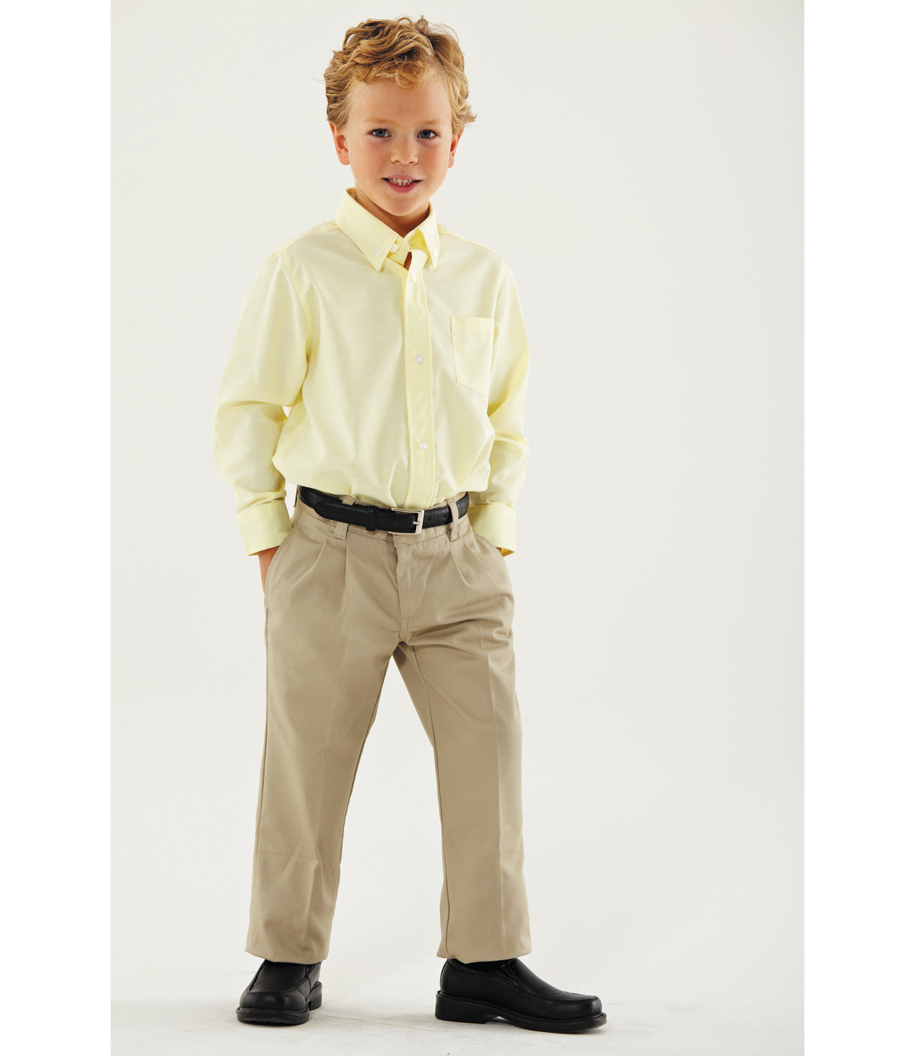 Galaxy Boys 4-20 Long Sleeve Button Down Dress Shirt (Regular and Husky)