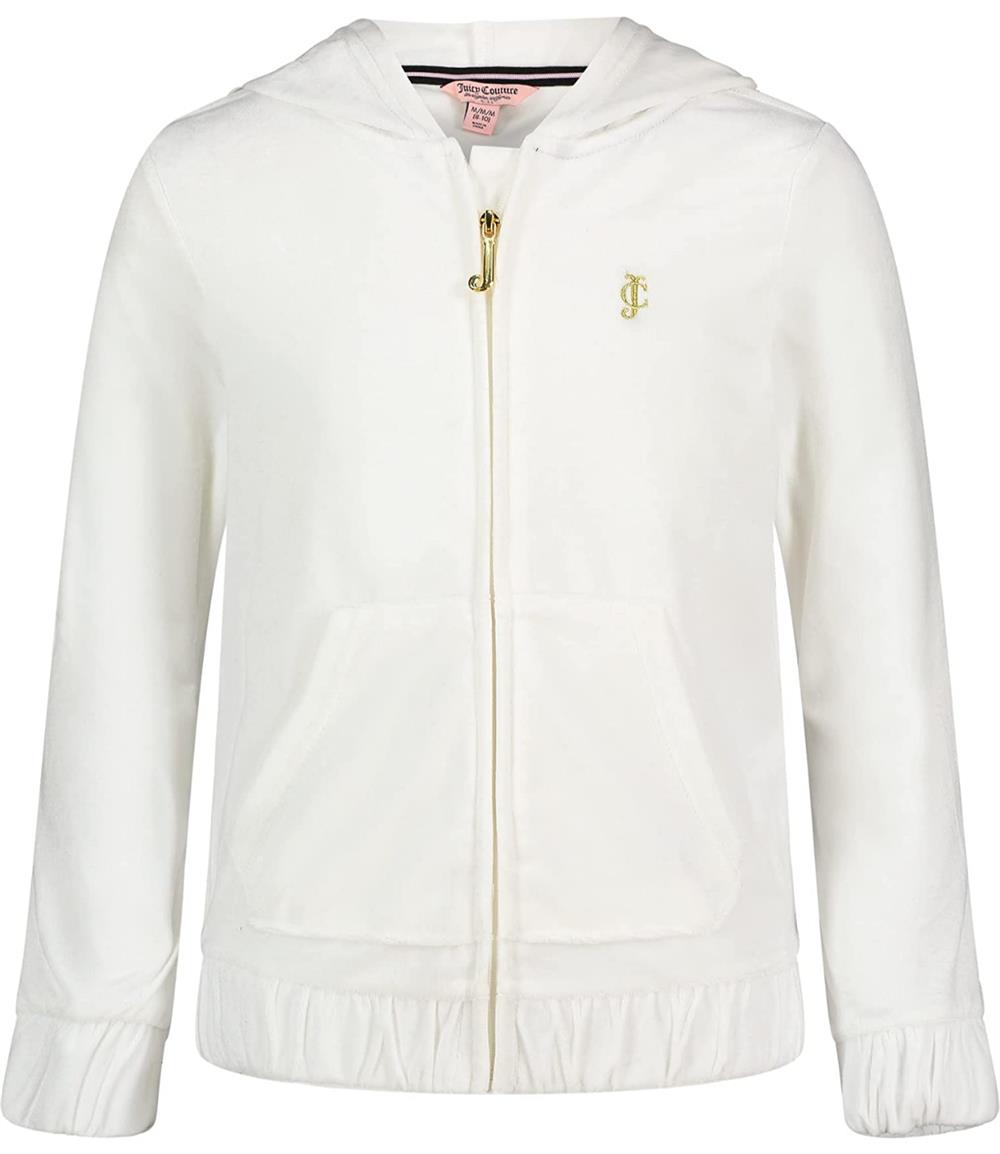 Juicy Couture Girls 7-16 Plush Velour Hoodie Sweatshirt