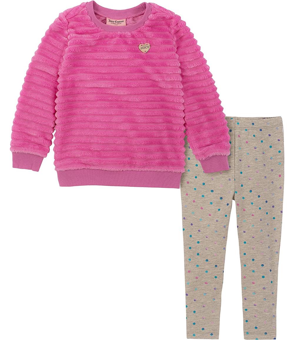 Juicy Couture Girls 12-24 Months Sculpted Faux Fur Legging Set