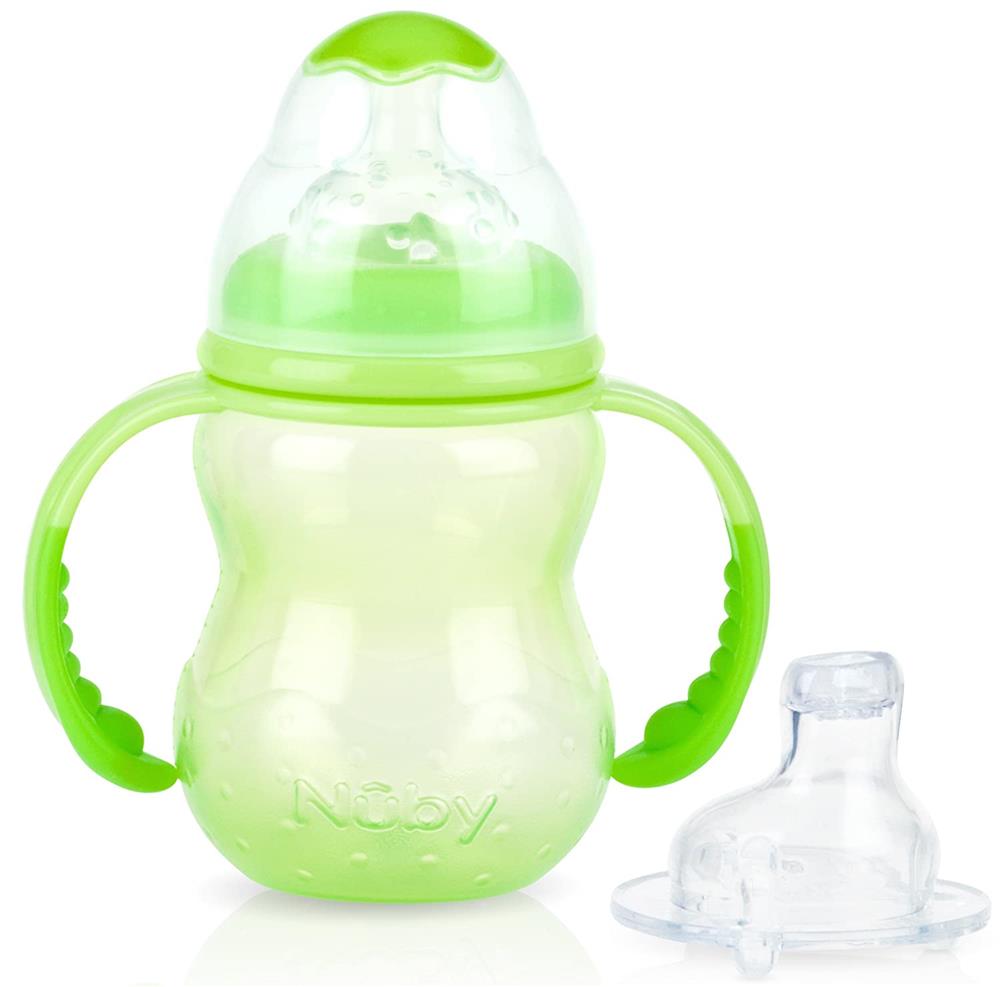 Nuby 3 Stage Wide Neck Grow With Me Nurser, 8 oz