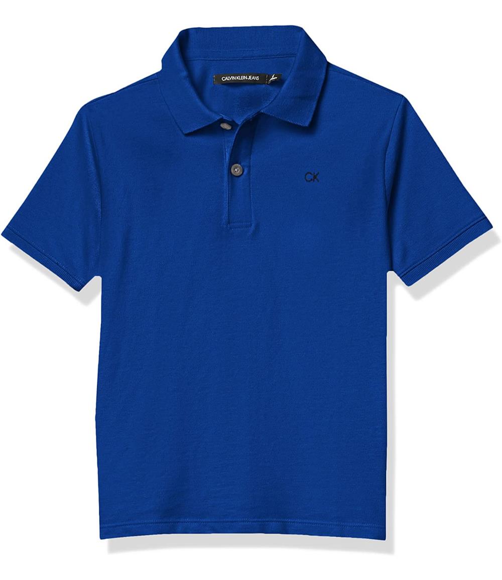 Calvin Klein Boys 8-20 Short Sleeve Solid Pique Polo