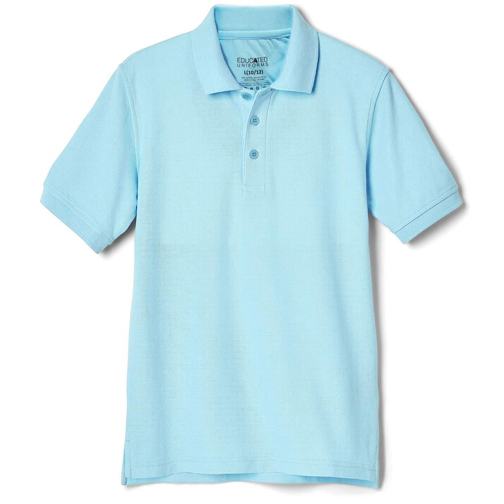 Educated Uniforms Boys 4-20 Short Sleeve Pique Polo Shirt