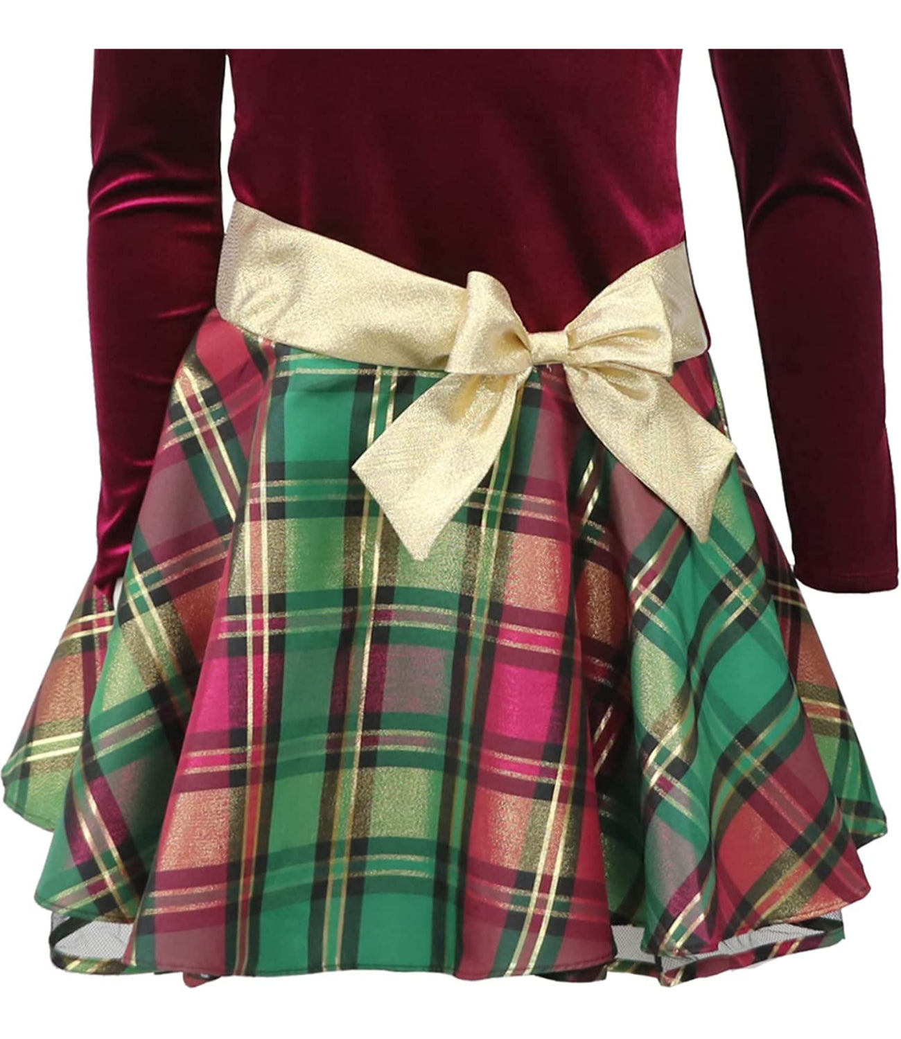 Bonnie Jean Girls 4-6X Christmas Holiday Velvet Drop Waist Style Dress