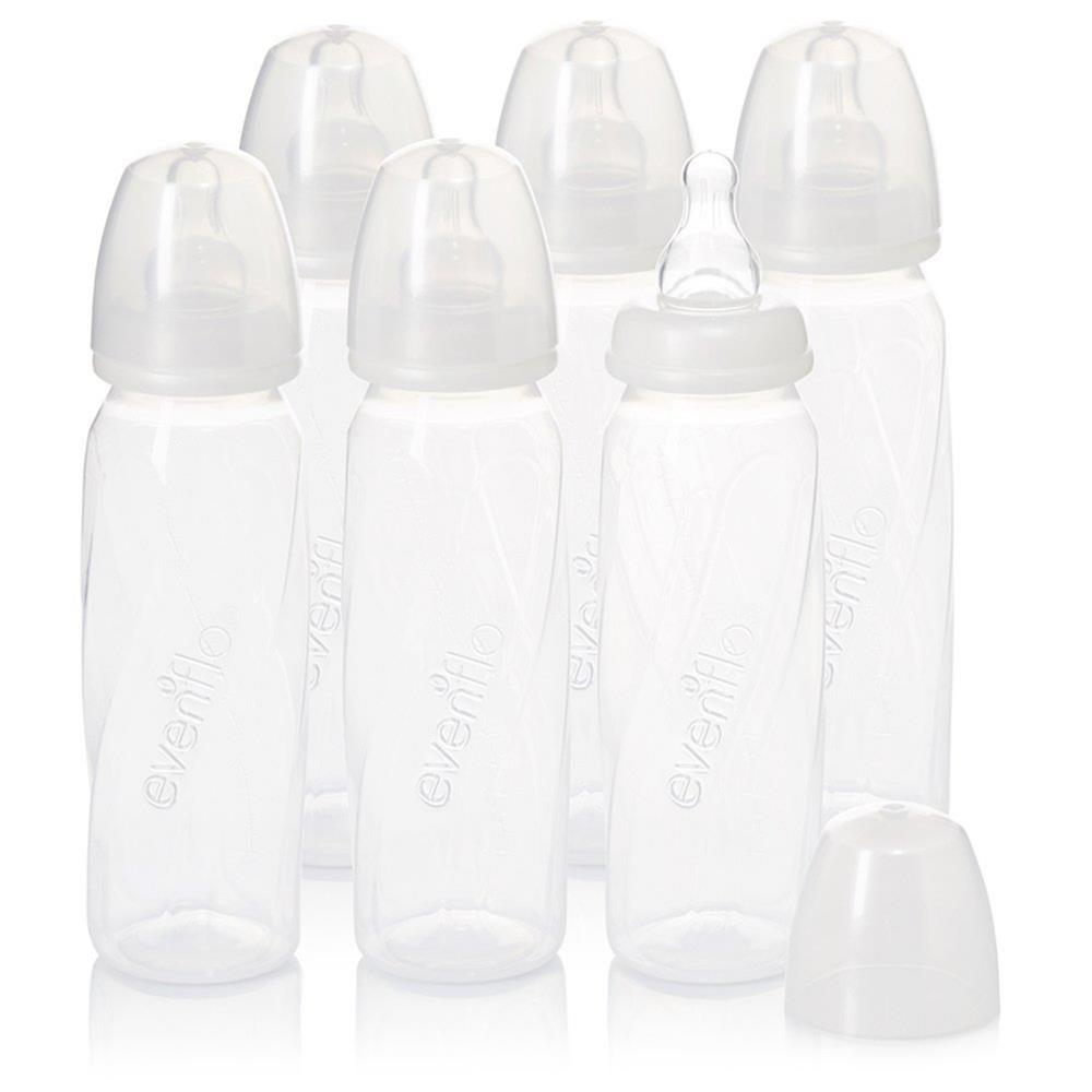 Evenflo Feeding Premium Proflo Vented Plus, Clear, 8 Ounce (Pack of 6)