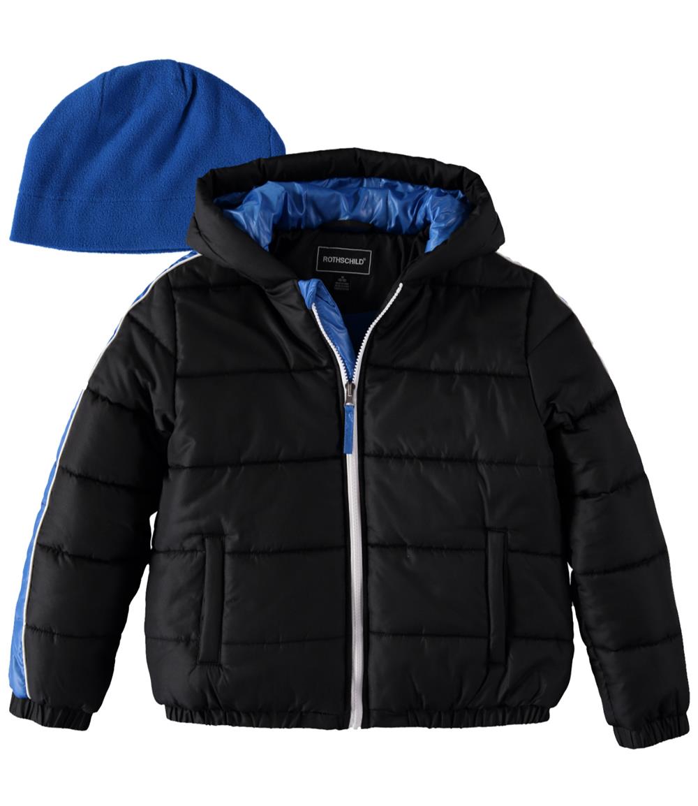 Rothschild Boys 4-7 Panel Puffer Jacket with Matching Hat