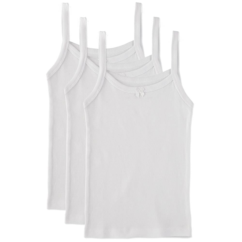 Cyndeelee Girls 2-14 Cotton Camisoles, 3-Pack