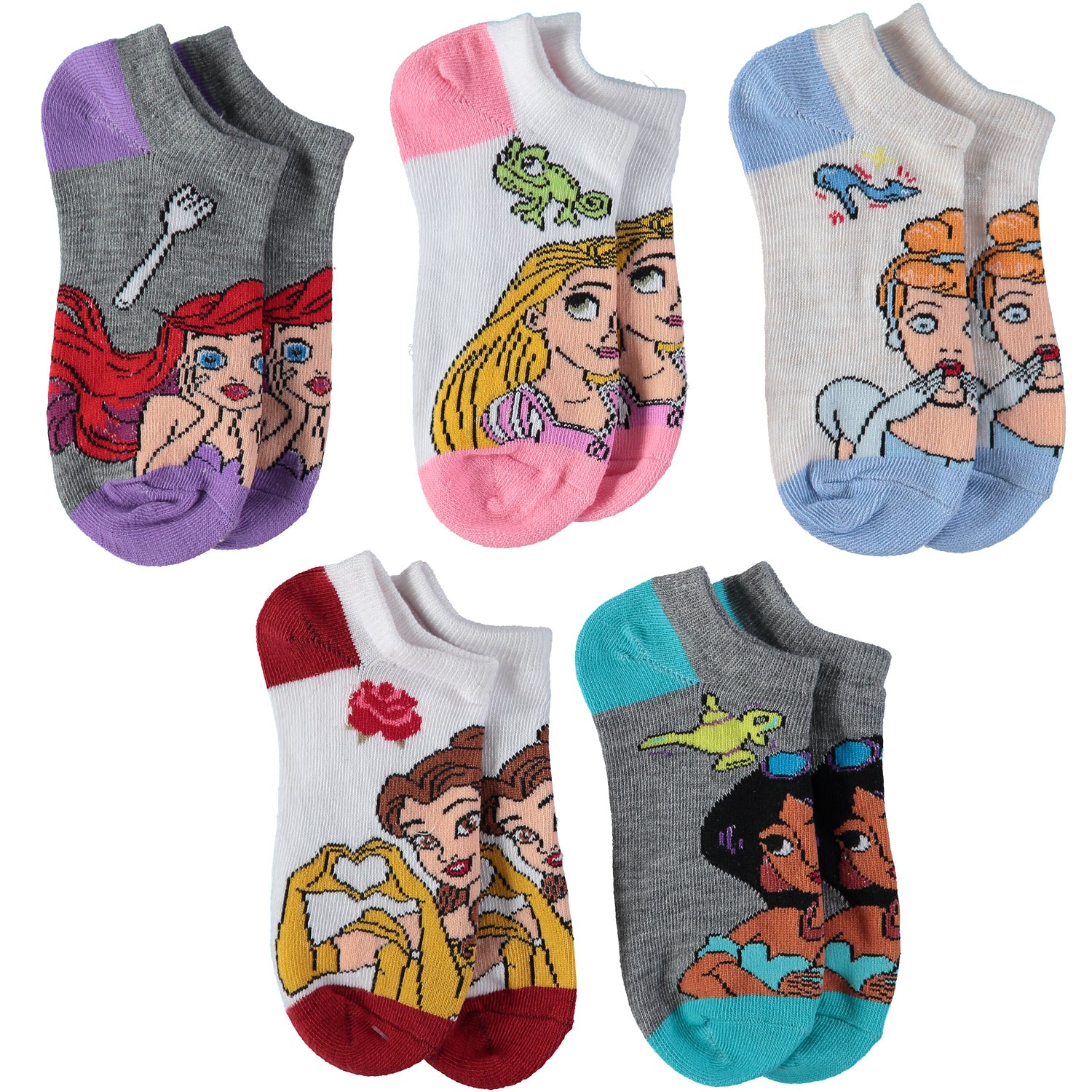 Disney Girls 4-6X 5-Pack Socks