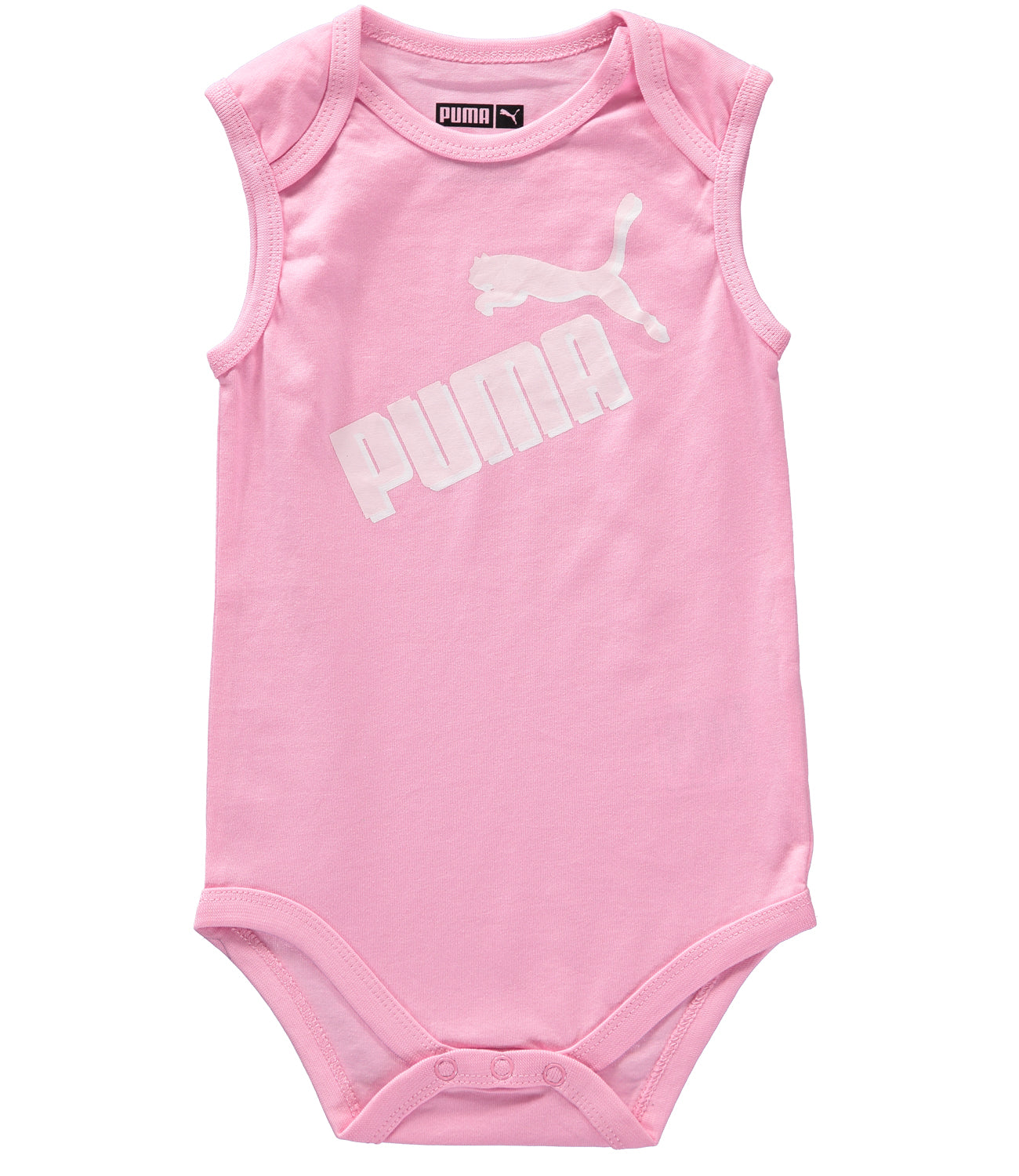 PUMA Girls 12-24 Months Short Sleeve Puma Bodysuit, 5-Pack