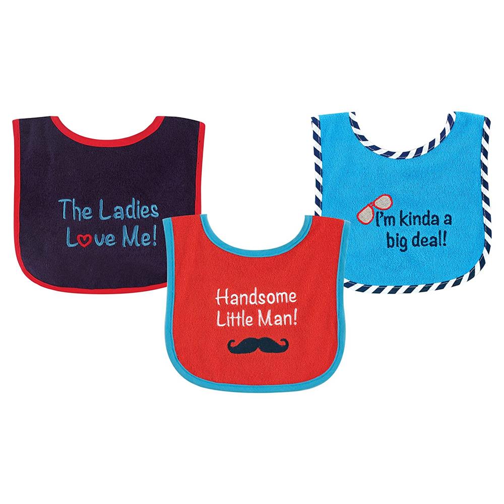 Luvable Friends Baby Cotton Terry Drooler Bibs with PEVA Back