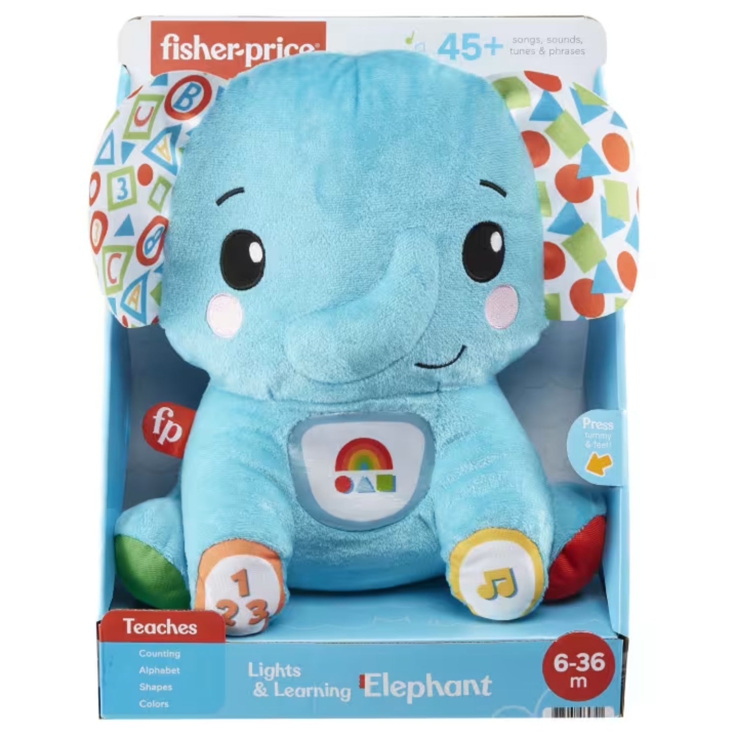 Fisher Price Lights & Learning Elephant Musical Plush Toy