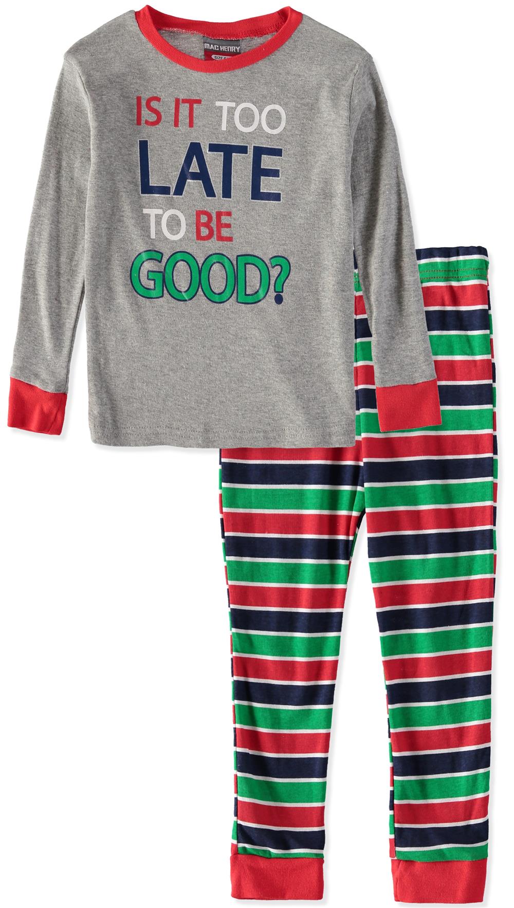 Mac Henry Boys 4-7 Christmas Cotton Pajama Set