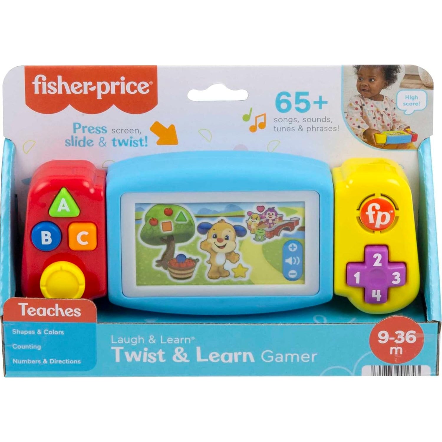 Fisher Price Baby & Toddler Toy Laugh & Learn Twist & Learn Gamer Pretend Video Game with Lights & Music