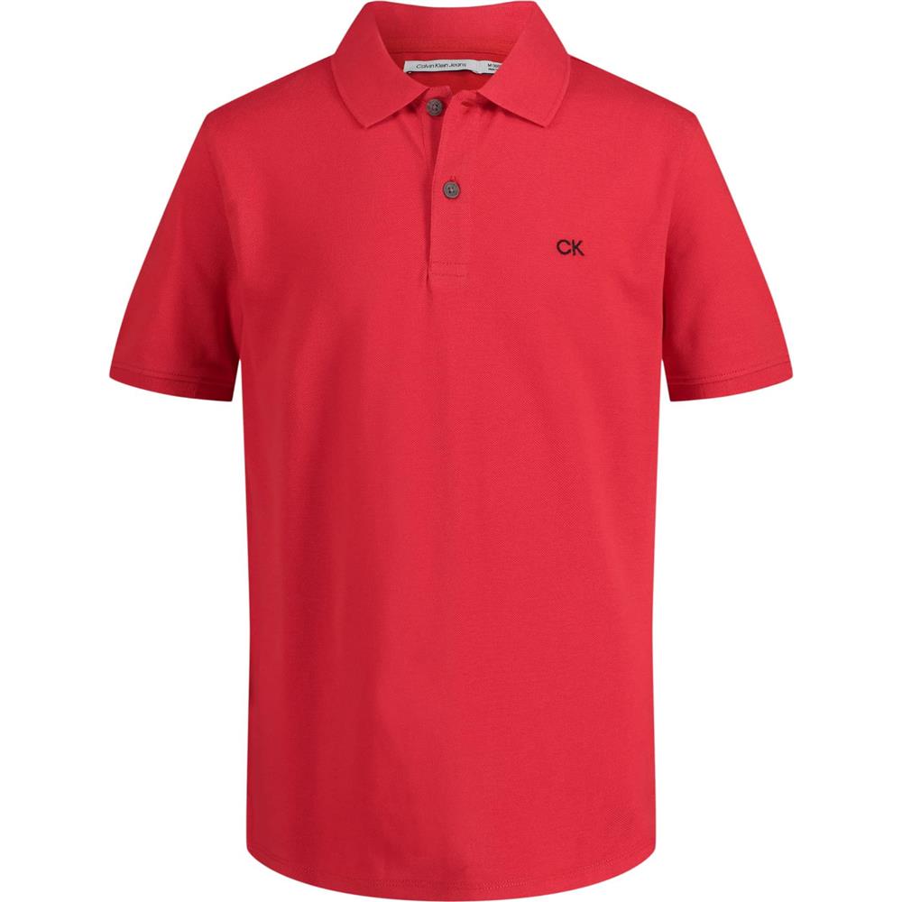 Calvin Klein Boys 4-7 Short Sleeve Micro Pique Solid Polo