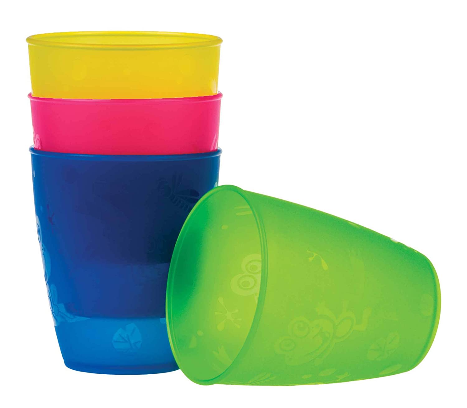 Nuby Fun Drinking Tumblers, 9 oz - 4 Pack