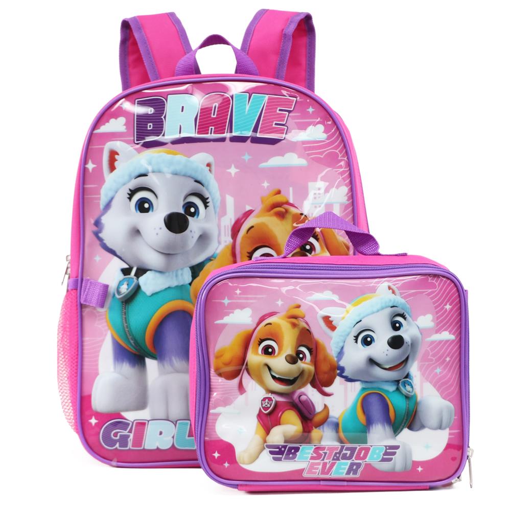 Nickelodeon Paw Patrol 16' Full Size Backpack Lunchbox Set Bookbag School Set