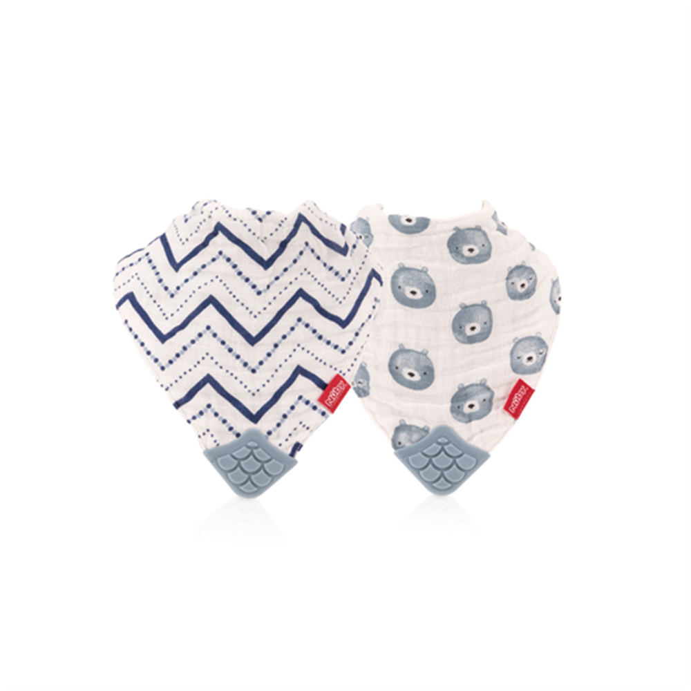 Nuby 2 Pack Cotton Muslin Teething Bib