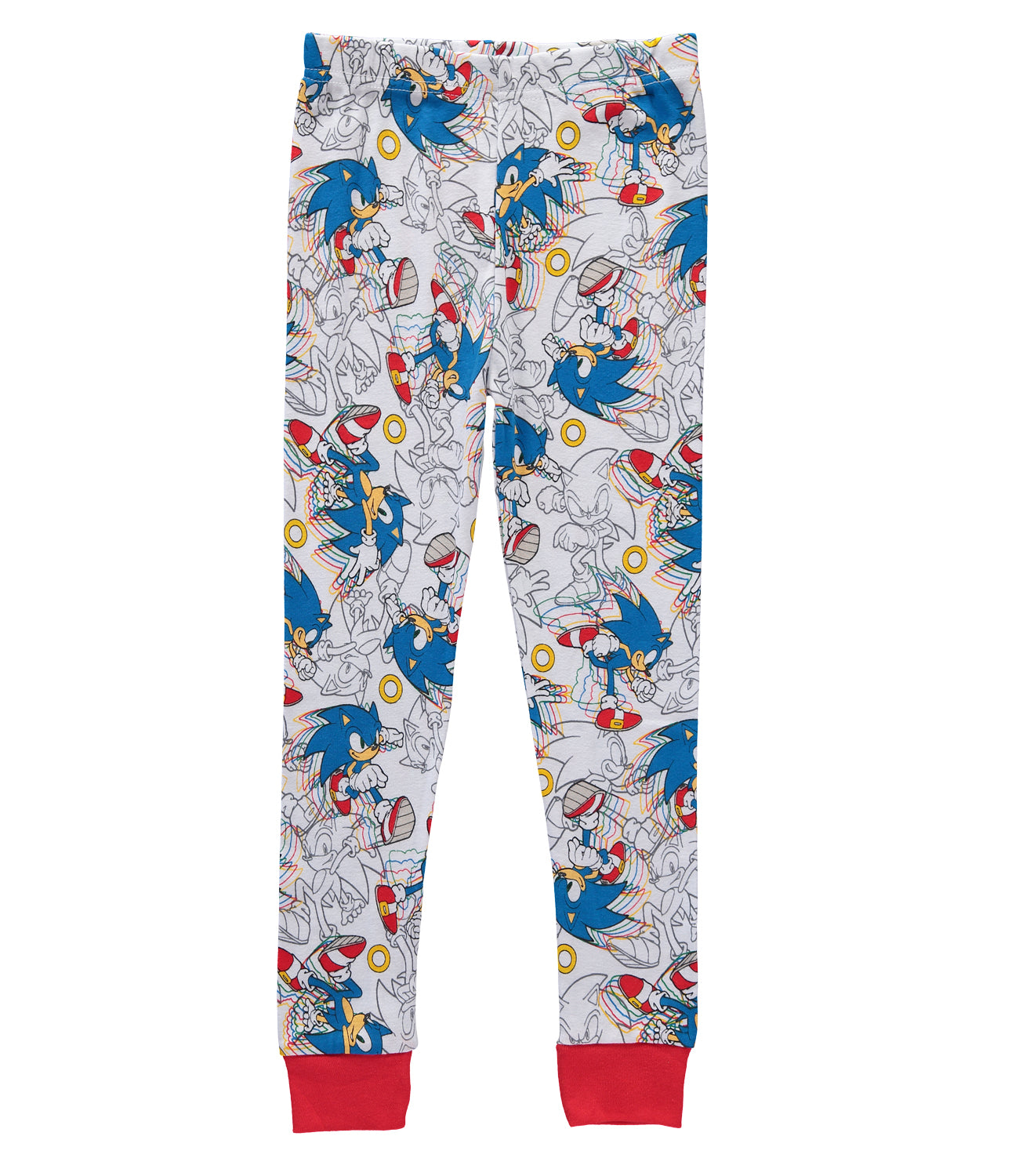 Sonic Boys 4-10 4-Piece Long Sleeve Pajama Set (2 Complete Sets)