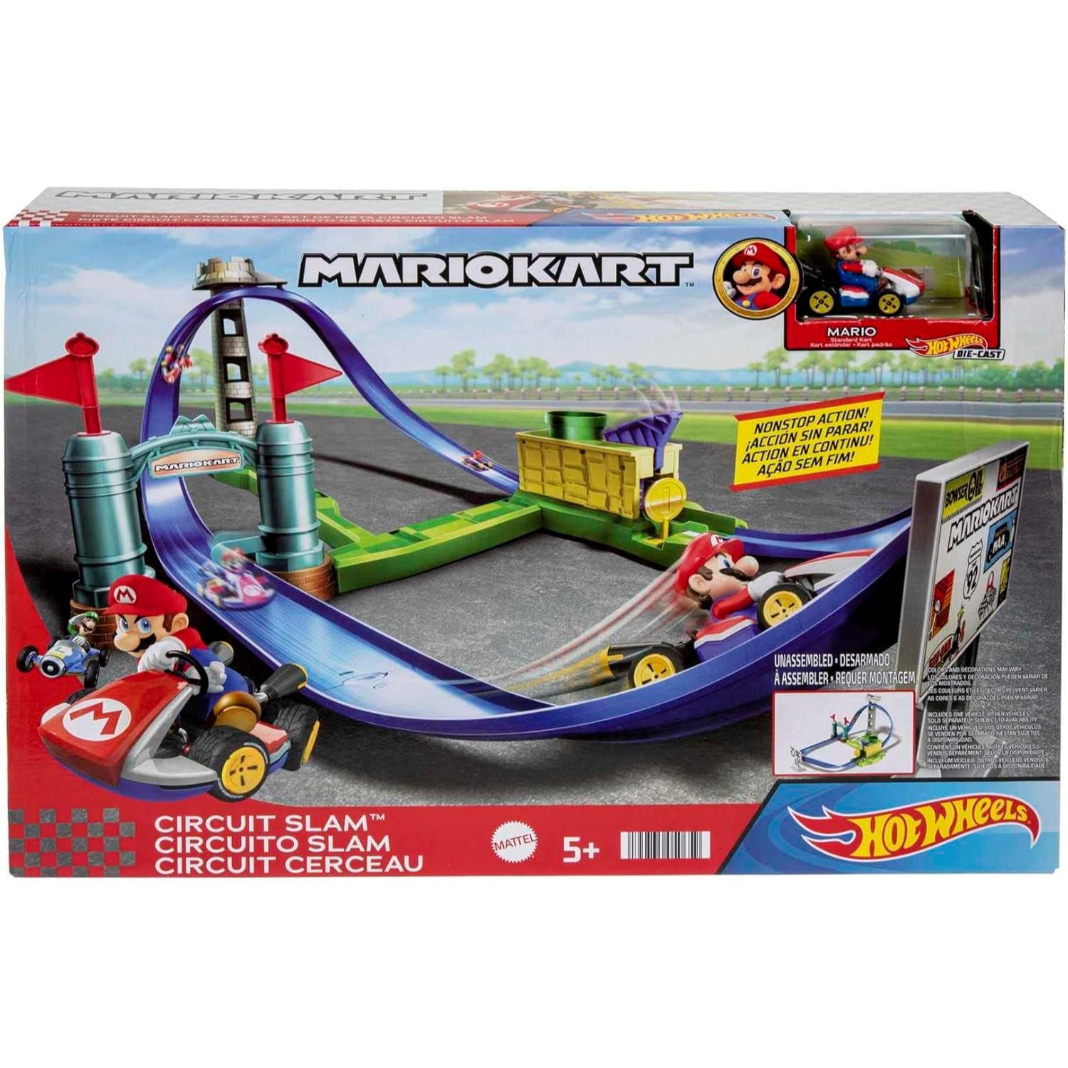 Mattel Hot Wheels Mattel Mario Kart Lite Circuit Playset