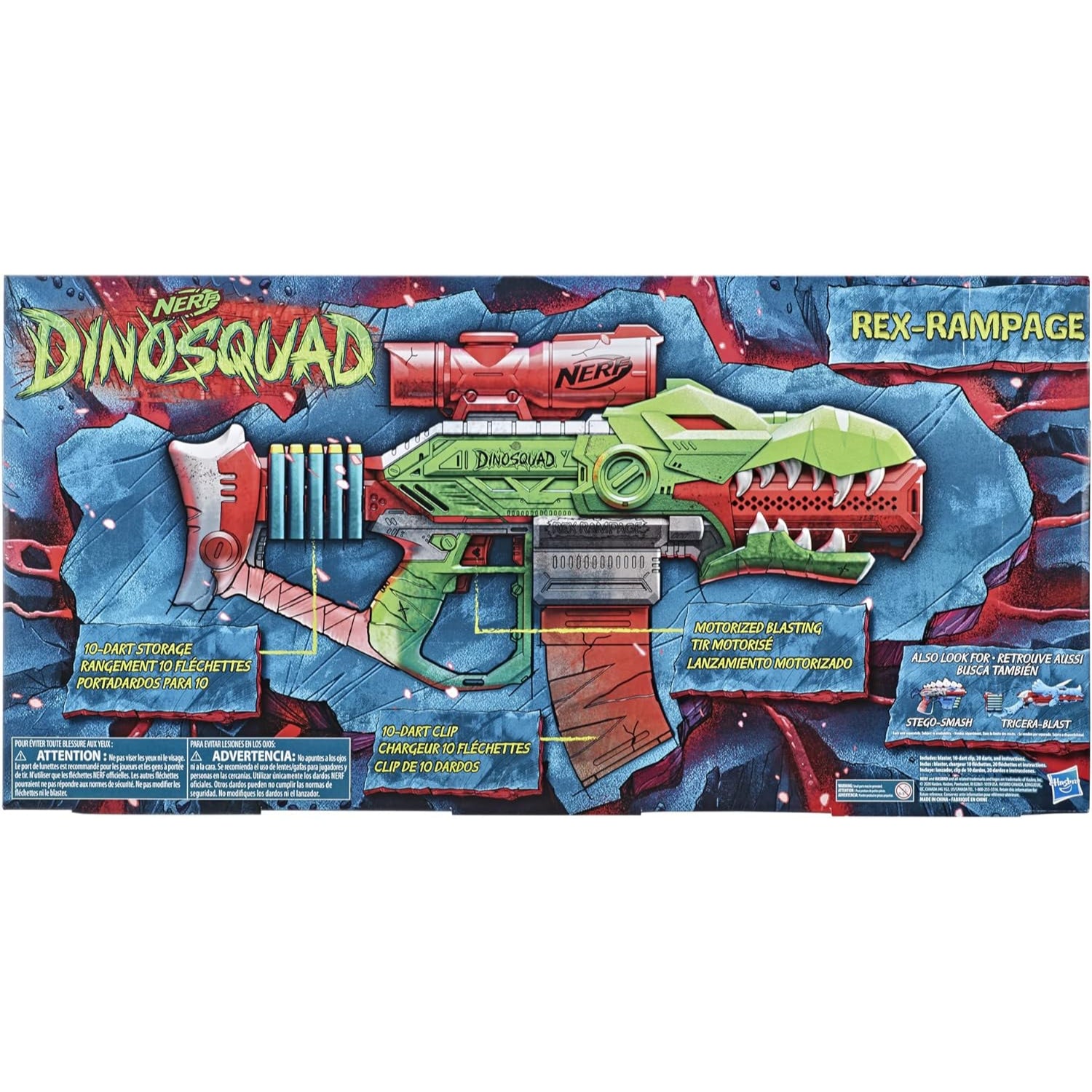 NERF DinoSquad Rex-Rampage Motorized Dart Blaster