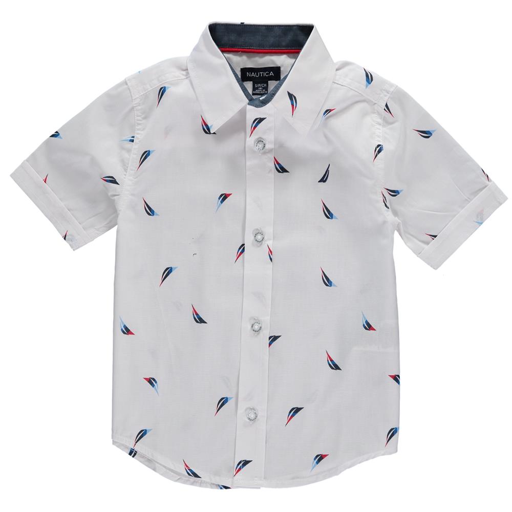 Nautica Boys 4-7 Short Sleeve Sail Woven Shirt