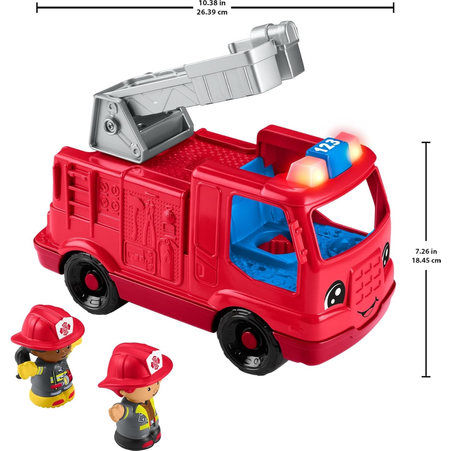 Fisher-Price Little People Fire Truck Musical Toddler Toy With Lights Sounds & 2 Figures