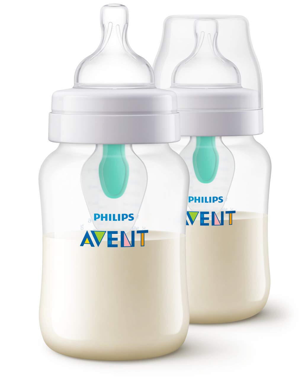 Philips Avent Anti-Colic Baby Bottle with AirFree Vent, 9oz - 2 Pack