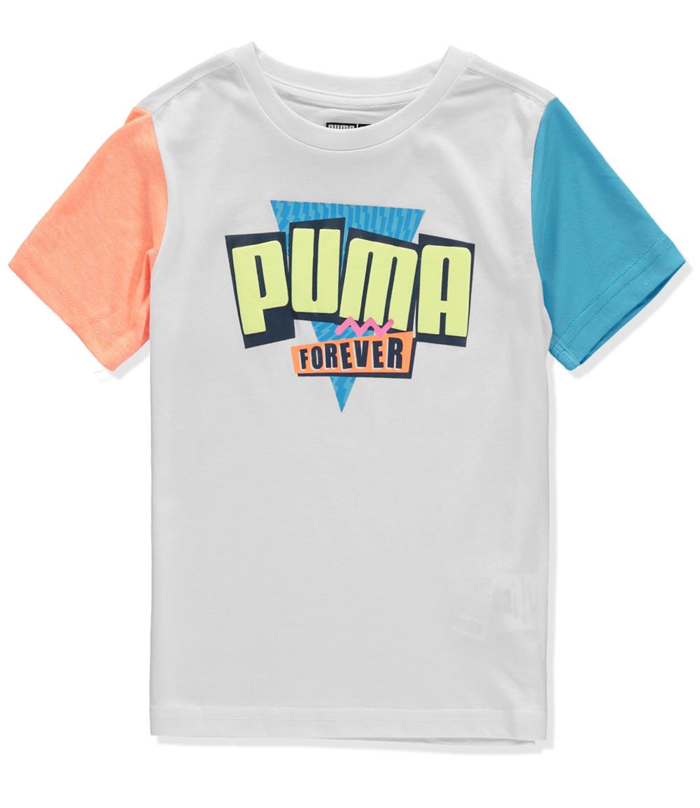 PUMA Boys 4-7 Pieced Logo T-Shirt