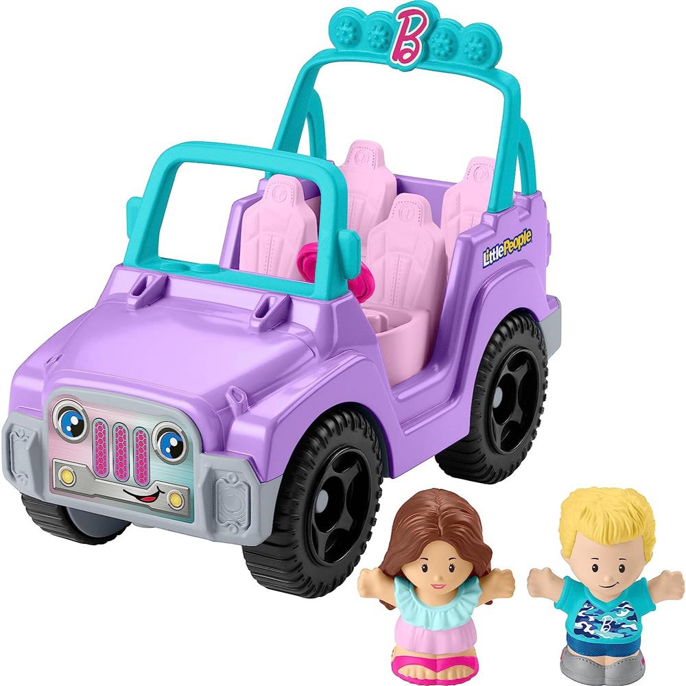 Fisher Price Little People Barbie Toy Car Beach Cruiser with Music Sounds