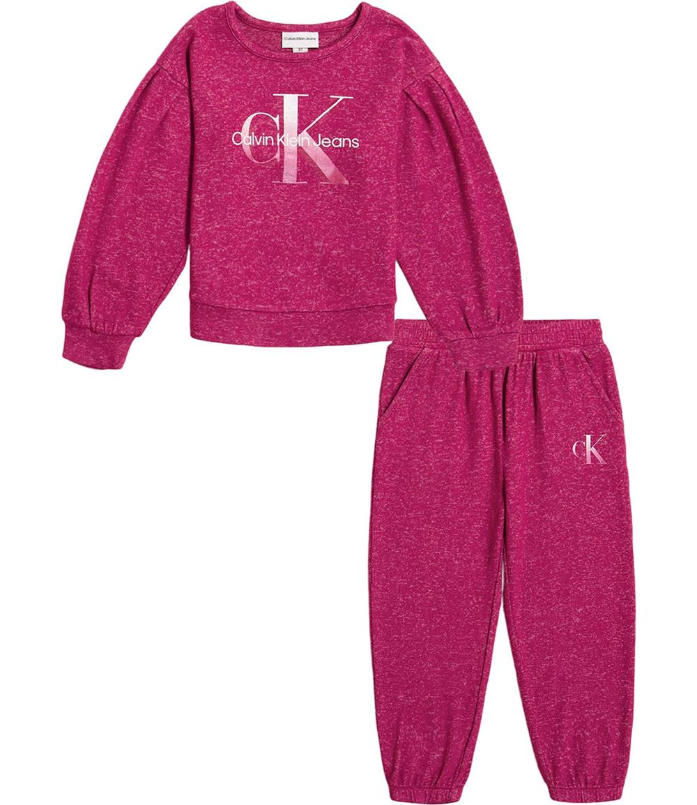 Calvin Klein Girls 12-24 Months 2-Piece Knit Jogger Set