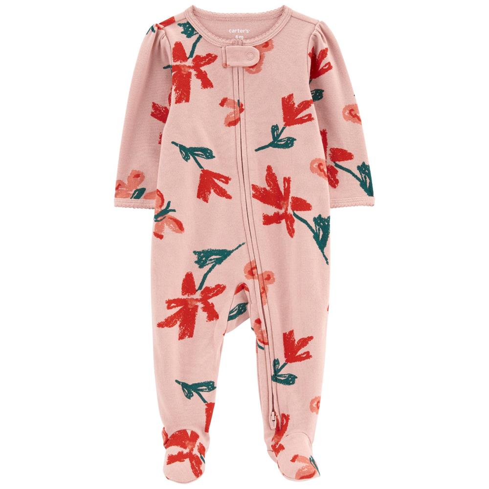 Carters Baby Floral 2-Way Zip Cotton Sleep & Play