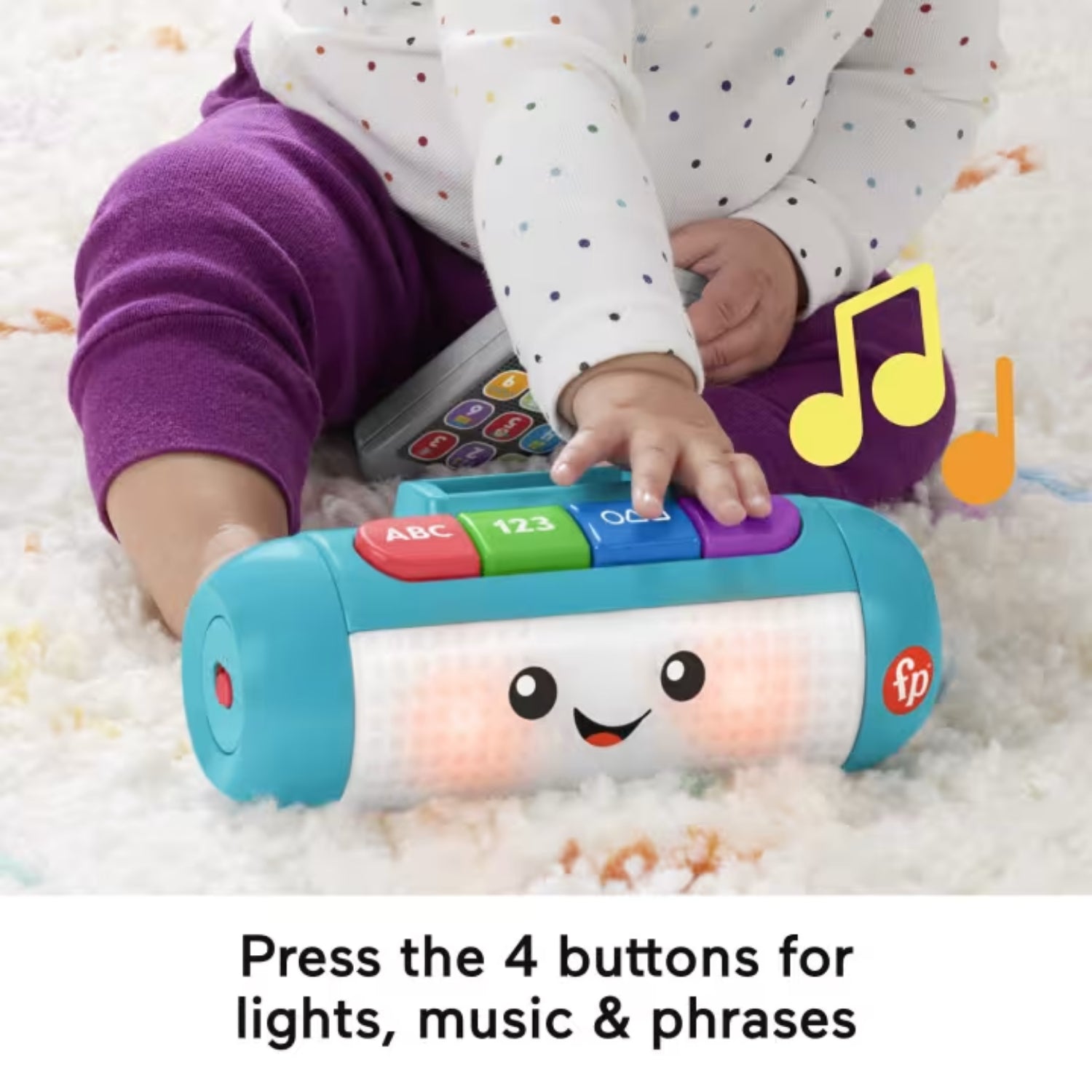 Fisher Price Laugh & Learn Light Up Learning Speaker Electronic Baby Toy, 2 Pieces