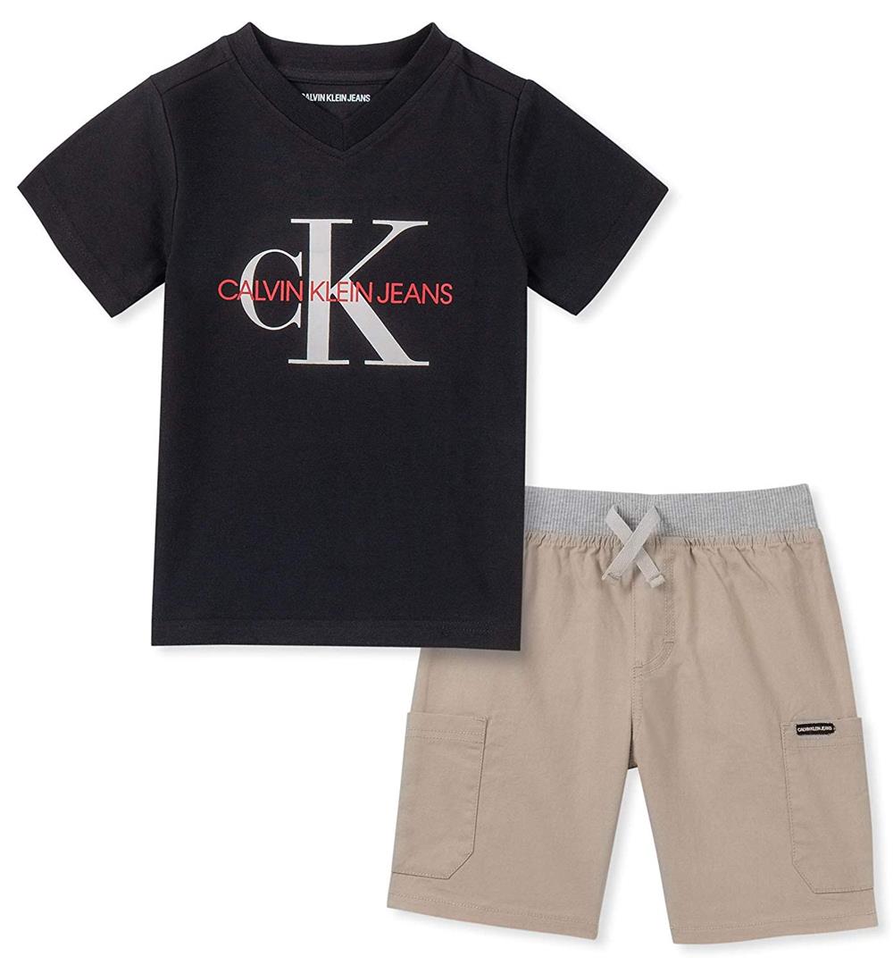 Calvin Klein Kids Boys 12-24 Months 2 Piece Short Set