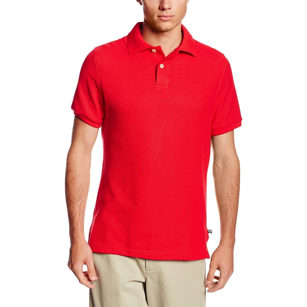 Lee Uniforms Mens Short-Sleeve Pique Polo