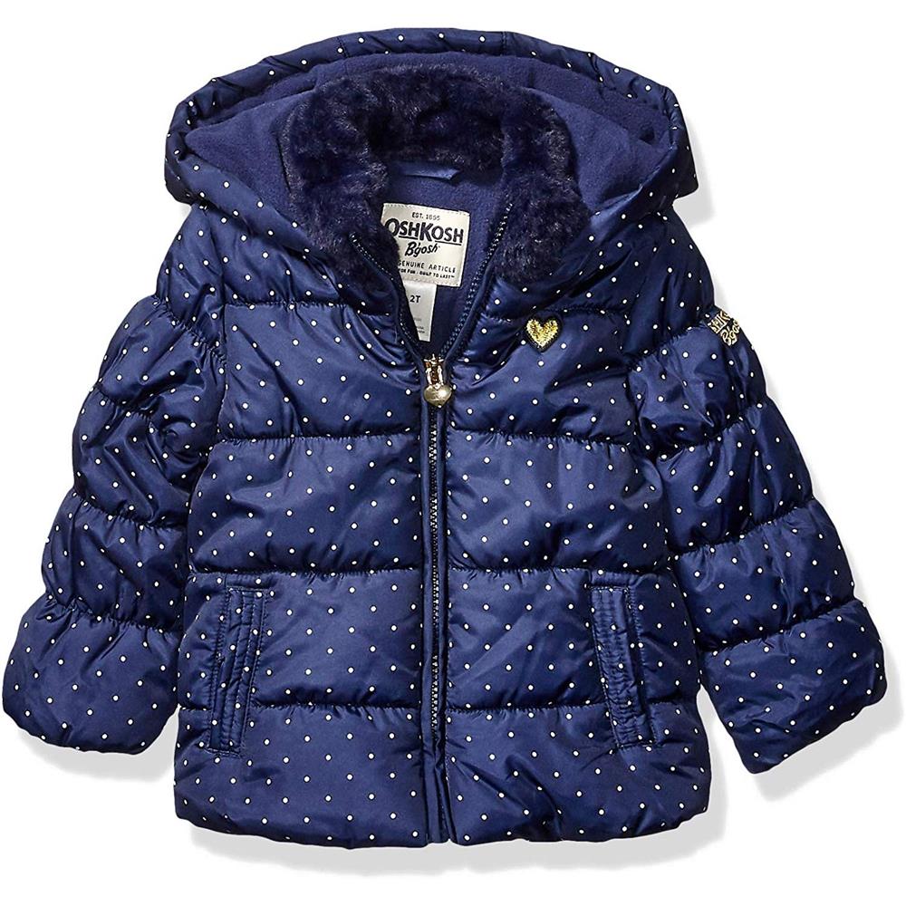 Osh Kosh Girls Heart Dot Puffer Jacket