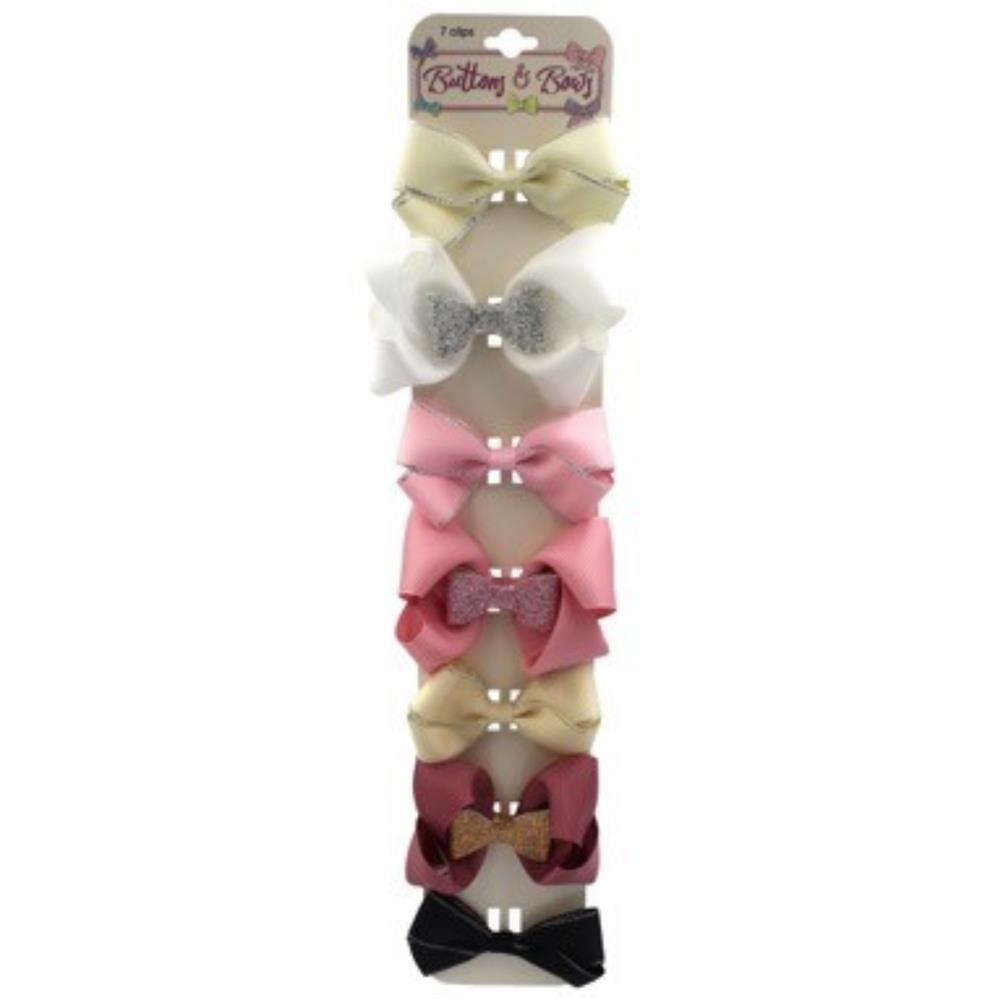 Buttons & Bows 7 Piece Bow Clip