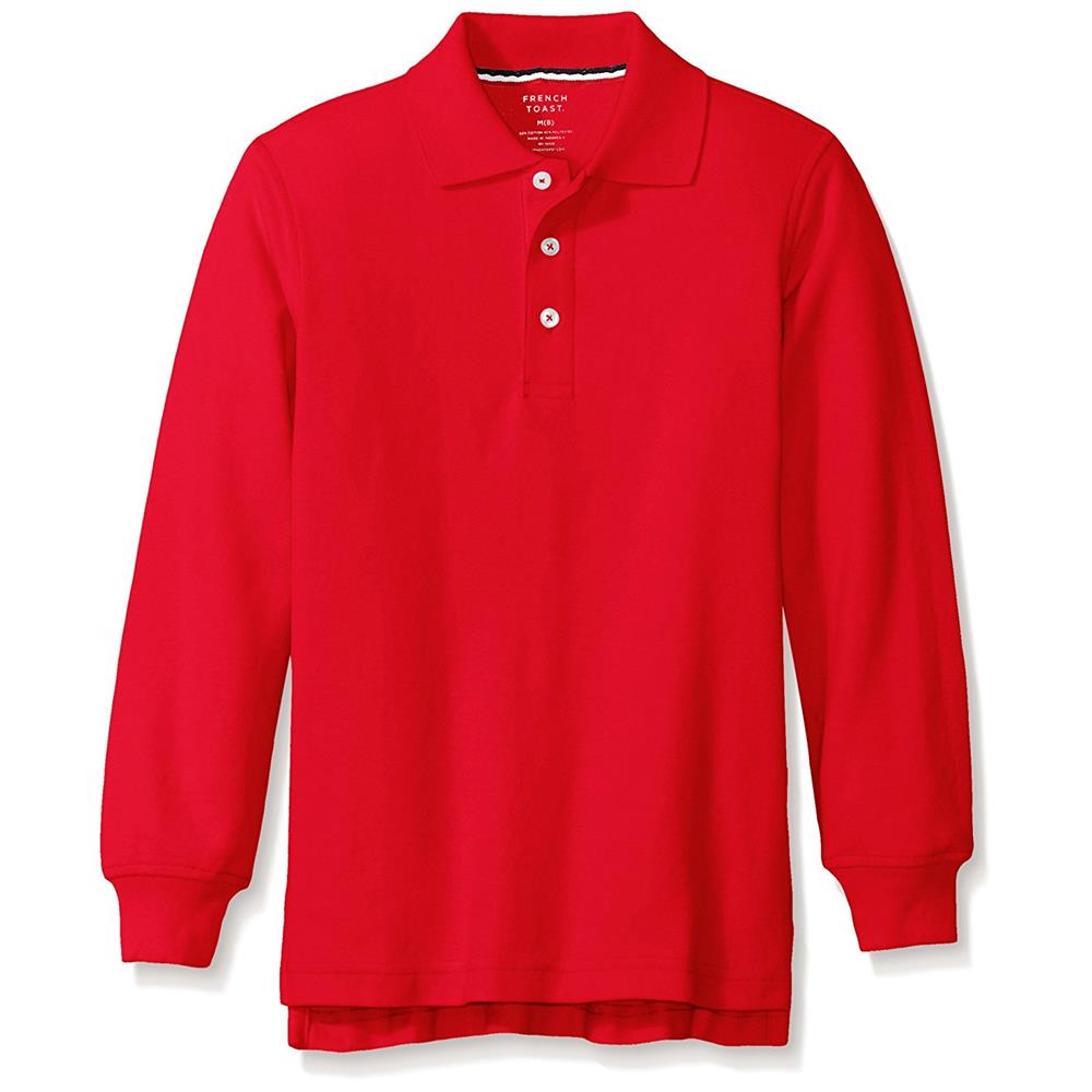 French Toast Boys 4-20 Long-Sleeve Pique Polo