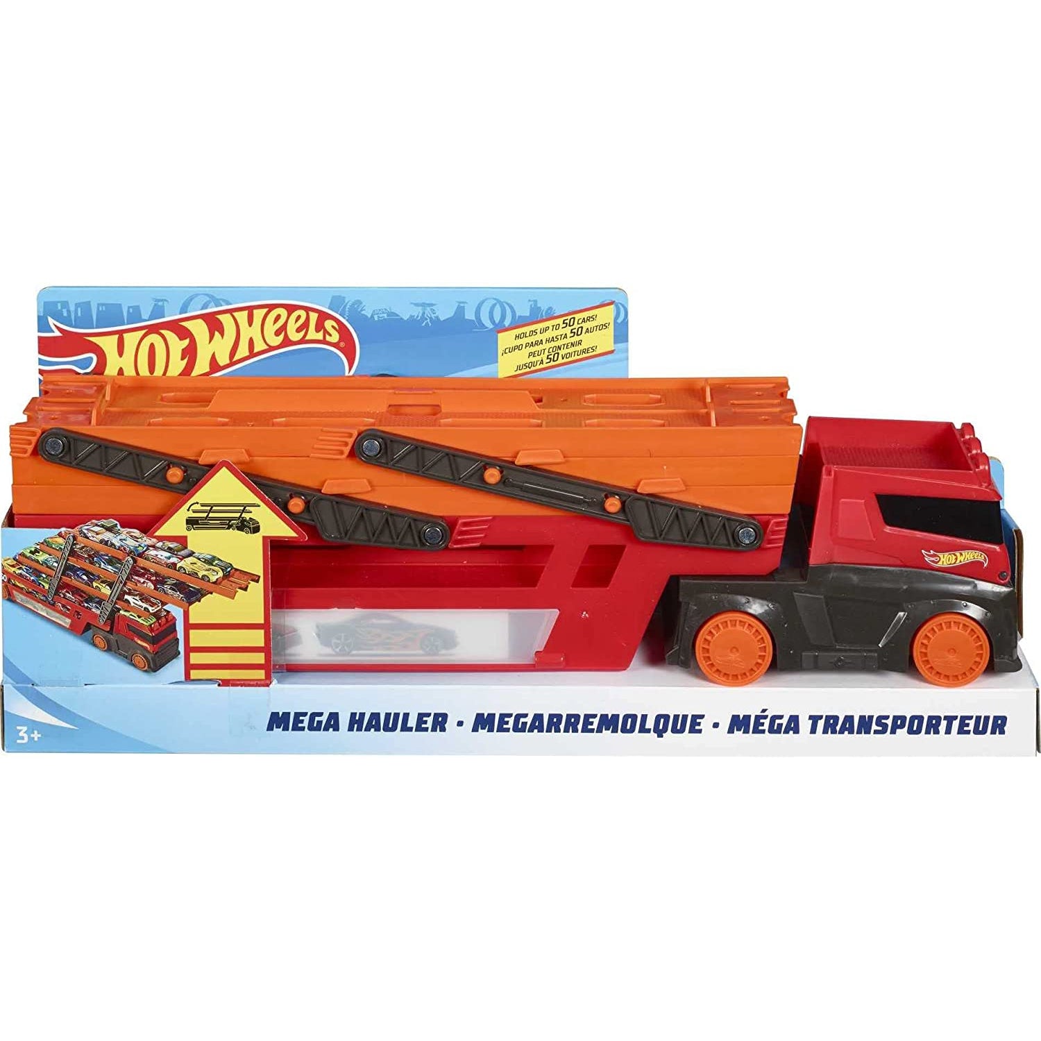 Mattel Hot Wheels MEGA Hauler with 6 Expandable Levels