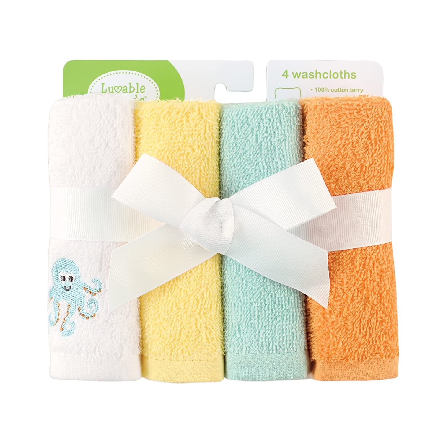 Luvable Friends Super Soft Cotton Washcloths