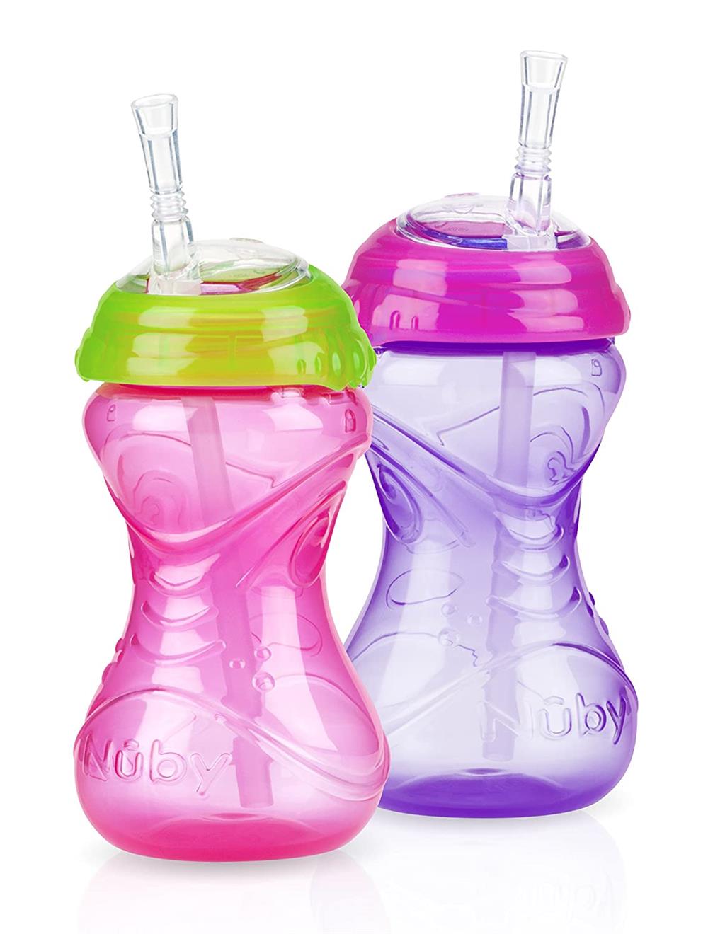 Nuby Clik-it FlexStraw Cup - 2 Pack, 10 oz