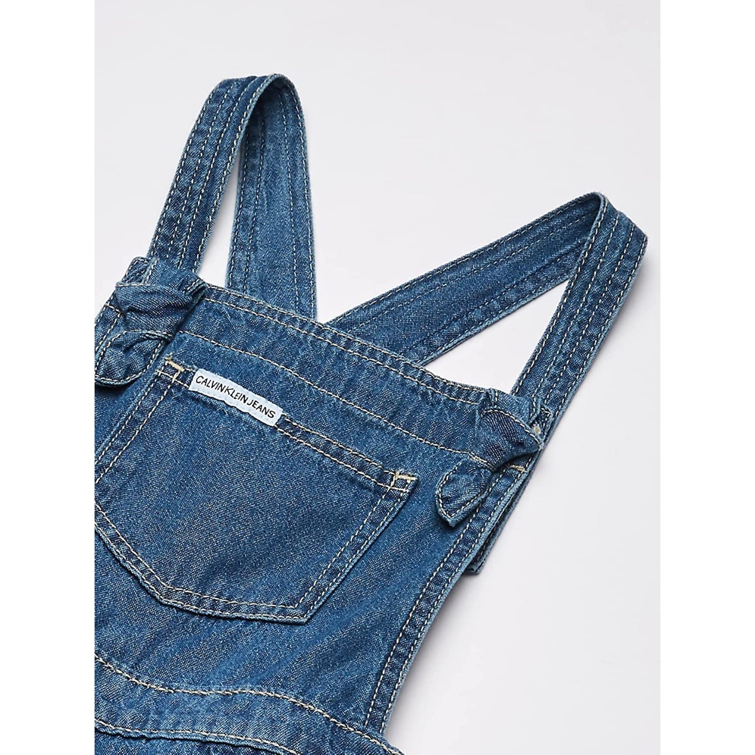 Calvin Klein Girls 4-6X Denim Jumper Set