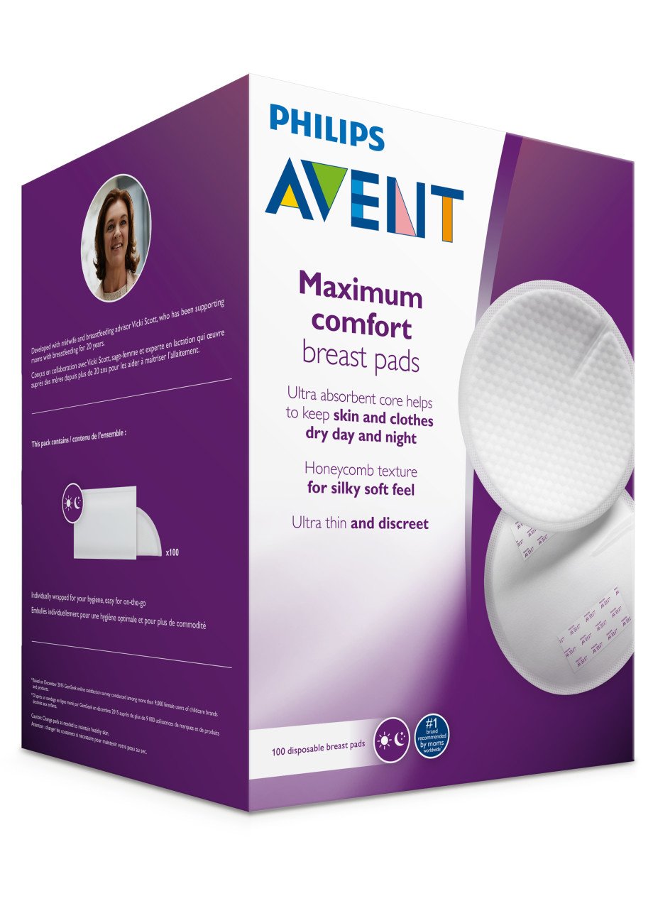 Philips Avent Maximum Comfort Disposable Breast Pads, 100ct