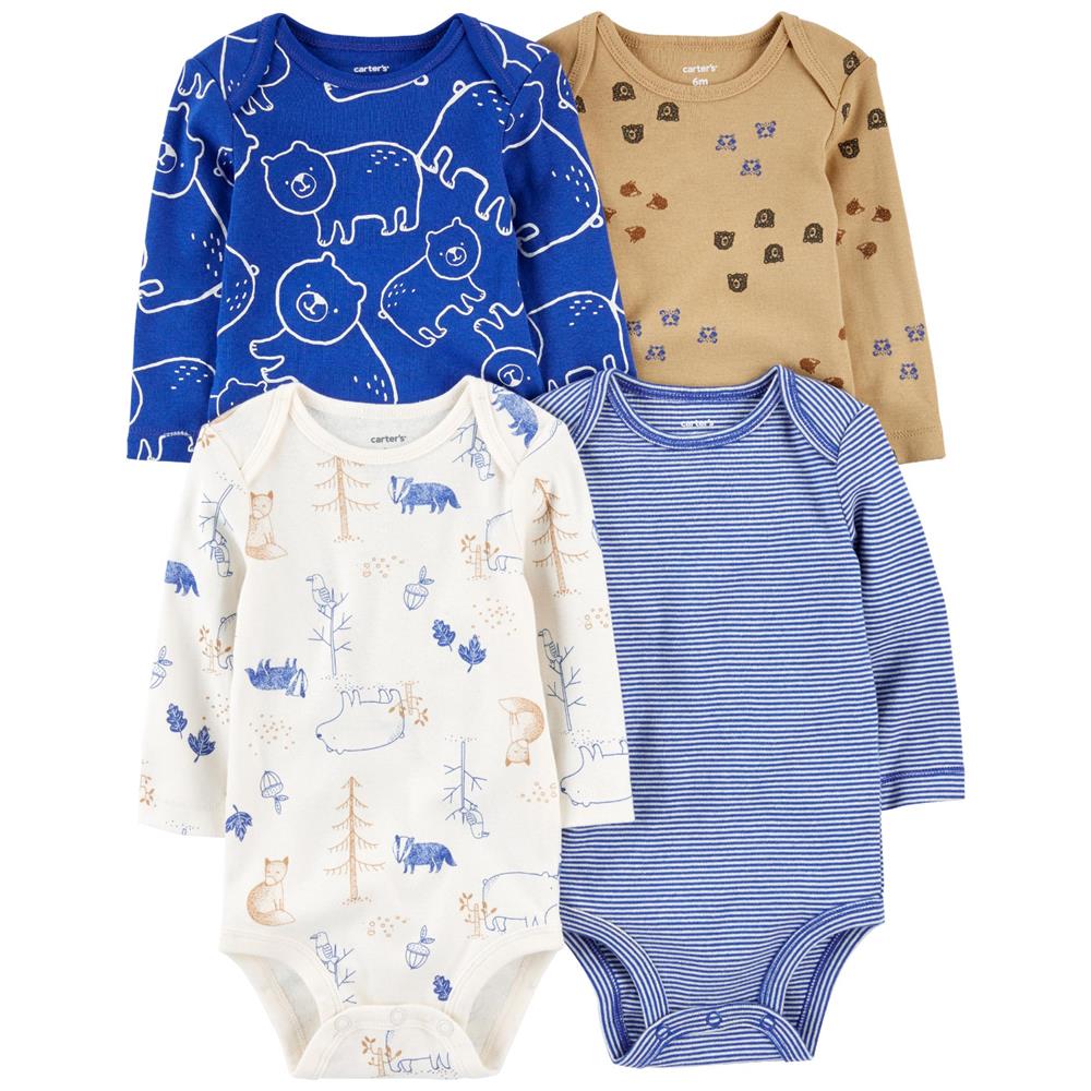 Carters Baby 4-Pack Long-Sleeve Bodysuits