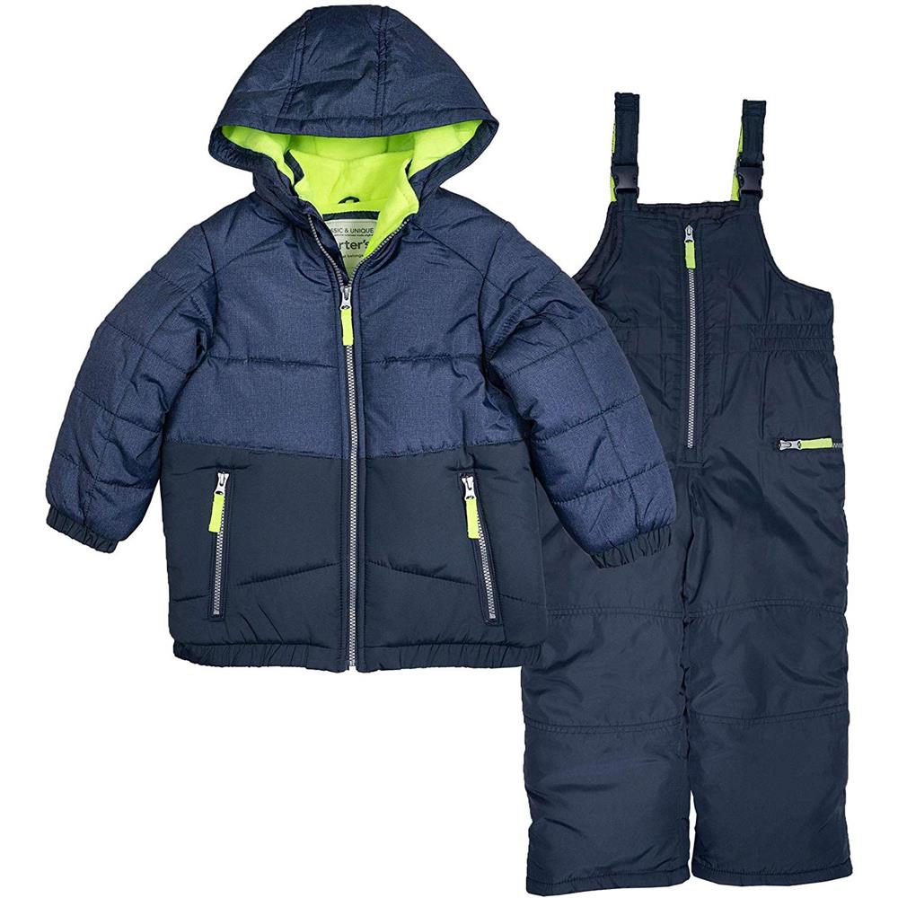 Carters Boys Print Colorblock Snowsuit