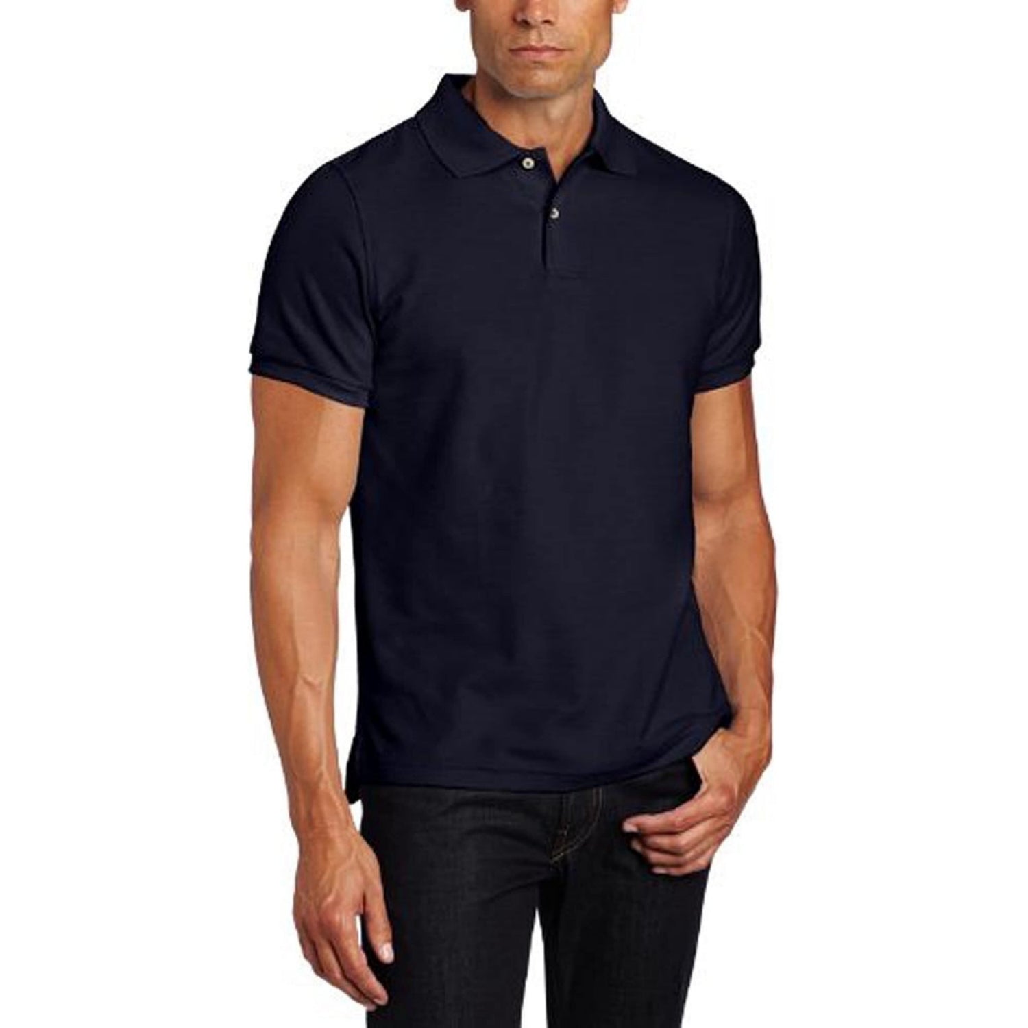 Lee Uniforms Mens Short-Sleeve Pique Polo